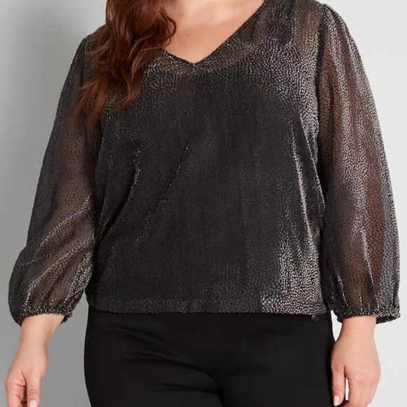 ModCloth New Sheer’s Eve Blouse Size Small - Picture 1 of 5
